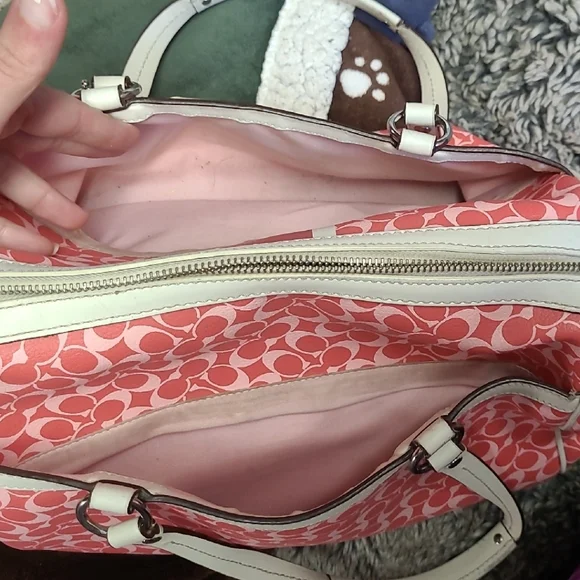 Coach Pink and Cream Tote Bag - Picture 8 of 12